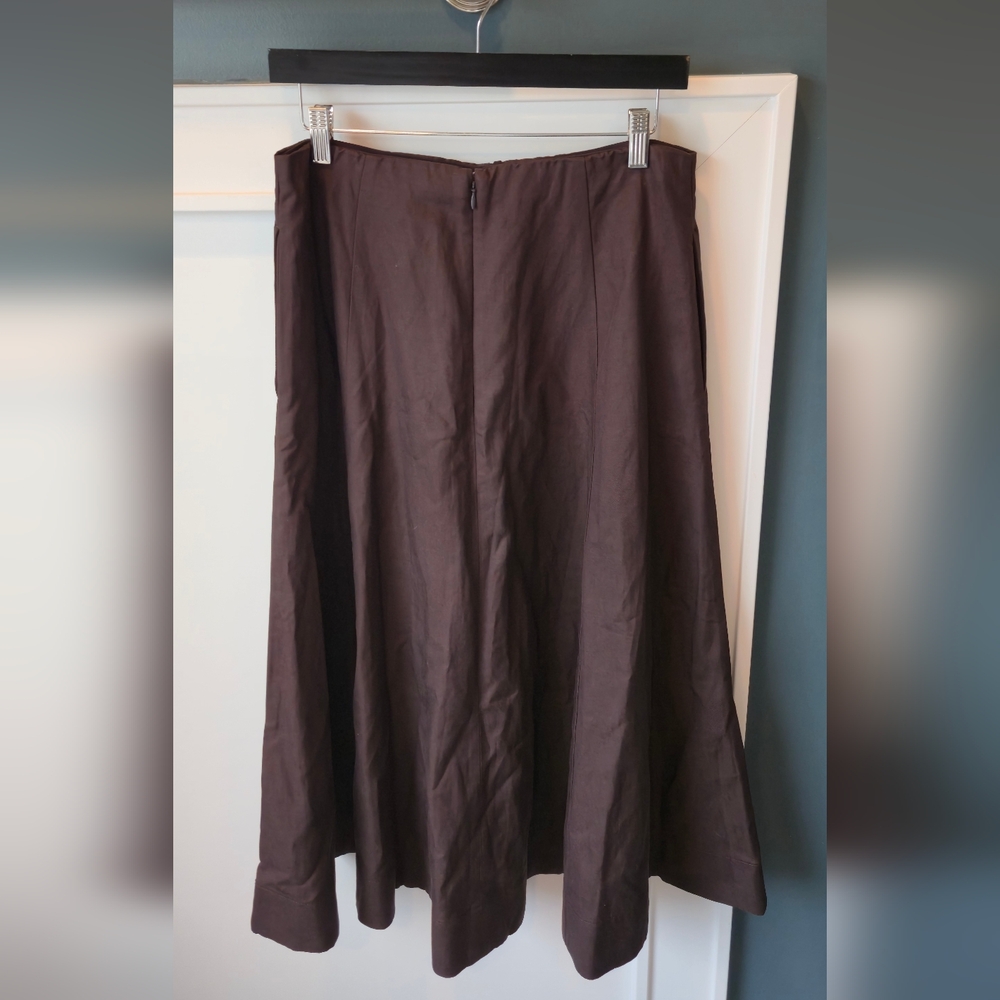 Madewell Paneled Midi Skirt in Cotton-Blend Twill #101 - Picture 9 of 11